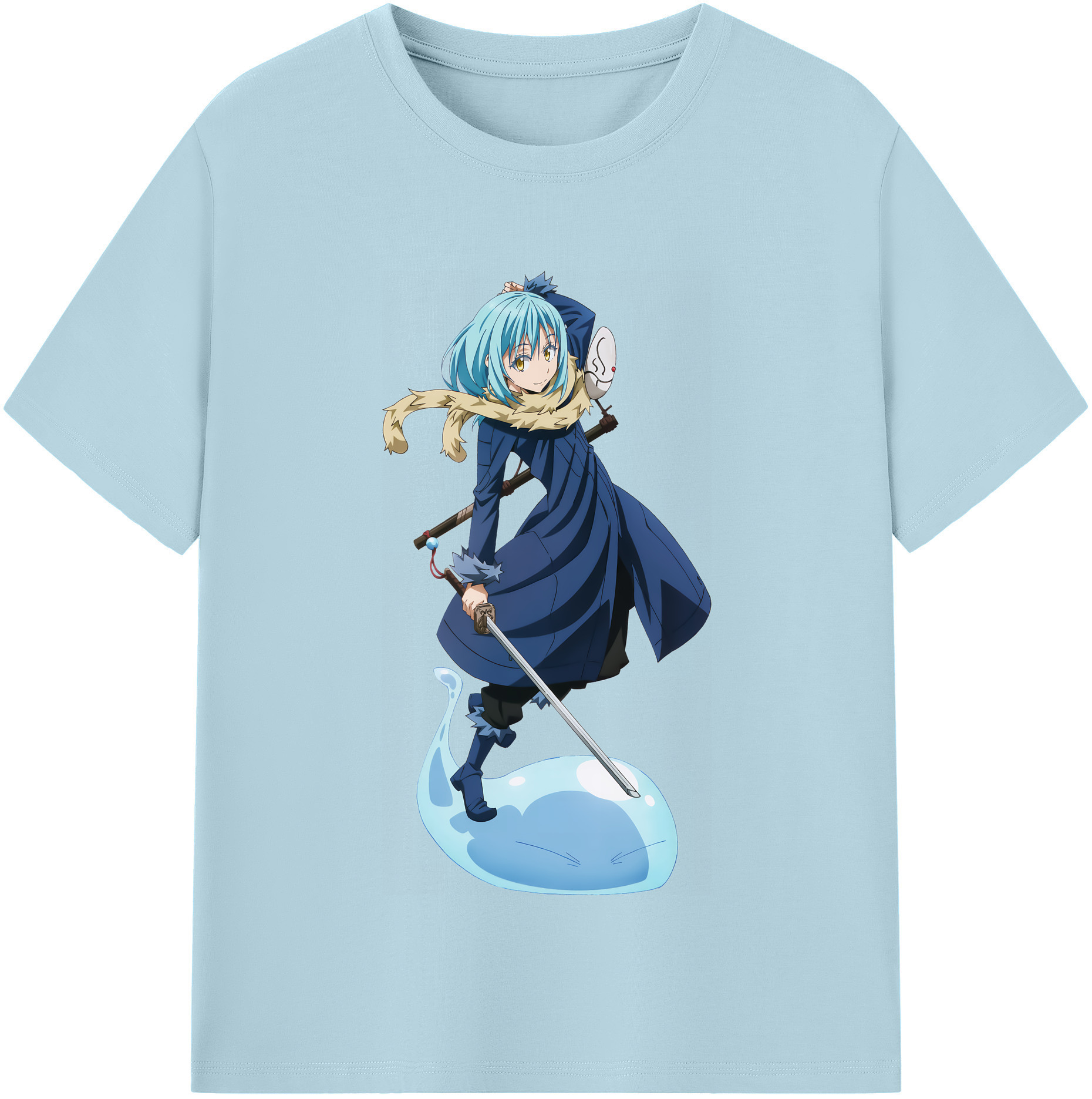 （画像用） 転スラ Regarding Reincarnated to Slime 綿100％半袖Tシャツ（フロントプリント）